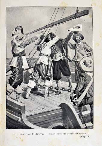 Salgari, Gli ultimi filibustieri (Bemporad, 1908), illustrazione di Alberto della Valle