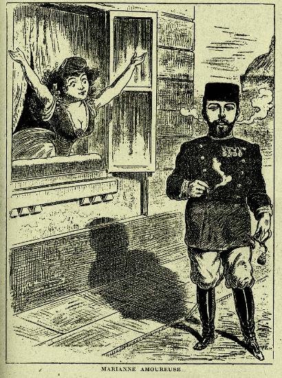 Marianna amorosa. Parodiando Goethe, la piccante Marianna indirizza una dichiarazione d’amore allo Zar che fuma con disinvoltura