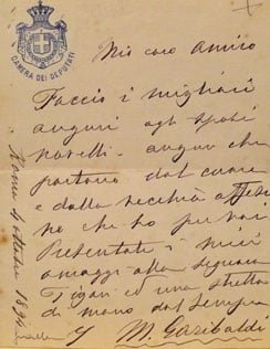 Autografi di Giuseppe Garibaldi e Famiglia!
