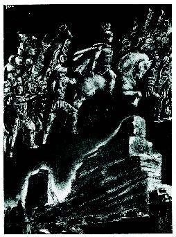 Mario Sironi, La retorica imperiale accomuna nel 1941 le legioni di Roma e gli autocarri Fiat sulle piste africane