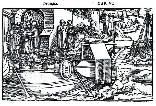 Plinio, Naturalis Historia, 1582. Hans Wolf, Viaggio da Alessandria a Rodi