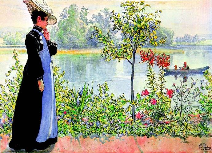 Carl Larsson, Illustrazione per Åt solsidan, 1910