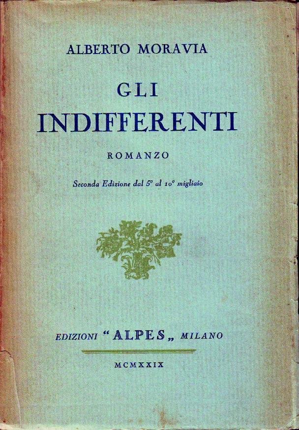 Alberto Moravia, Gli Indifferenti, la seconda edizione del romanzo