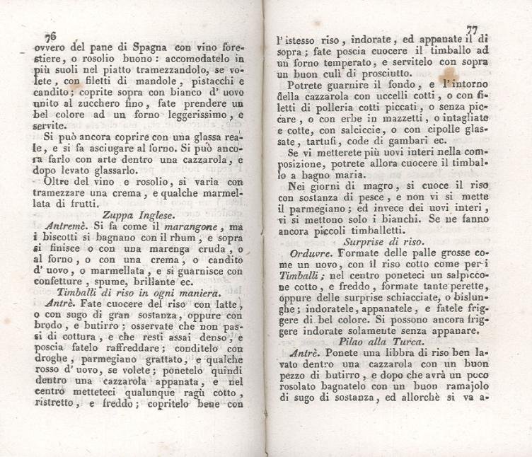 Supplì: la prima ricetta a stampa dall'opera di Vincenzo Agnoletti, 1832