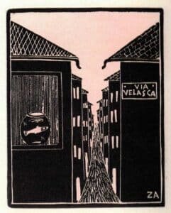 Via Velasca di Leonardo Sinisgalli illustrata da Adriano Zerbato