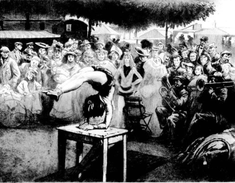 Chahine, La Banquiste, 1908 Acquaforte e Puntasecca