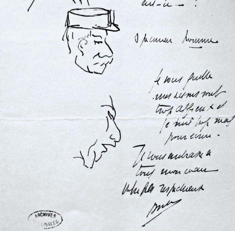 Saint-Exupéry, Lettera alla madre. Tre abbozzi di ritratti con dichiarazione di sua imperizia: “sono troppo brutti”, agosto 1918