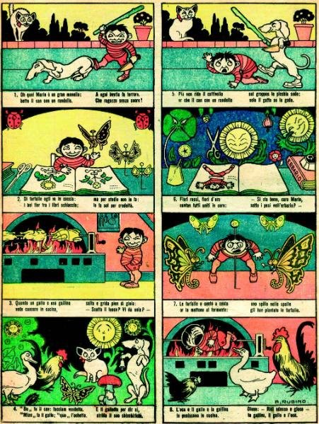 Antonio Rubino, La tragica punizione del monello Mario, “Corriere dei Piccoli”, n. 3, 1909