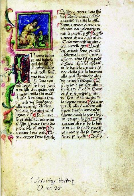 Manoscritti Medievali: Padova, Biblioteca Universitaria, 1564, f. 1r