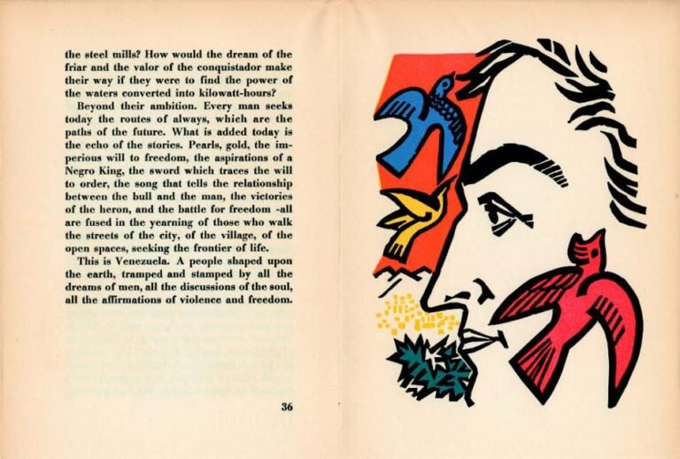 Due pagine affiancate di Tale of Venezuela