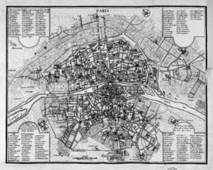 Germain Brice, Description nouvelle..., 1706, mappa della città di Parigi