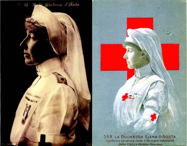 Crocerossine: S.A.R. la Duchessa d’Aosta, Scoffone 793, s.l. e s.d. (ma 1916 ca) Cartolina fotografica di Adriano Scoffone, e S.A.R. la Duchessa Elena D’Aosta.