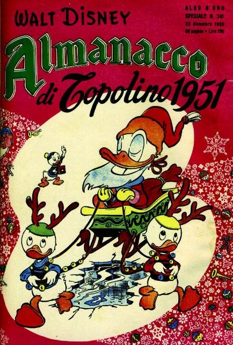 Carl Barks, Copertina dell’ “Albo d’oro” n. 241, contenente fra l’altro Paperino e la scavatrice