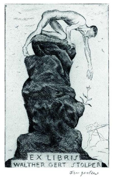 Michel Fingesten, Ex libris Stolper, acquaforte