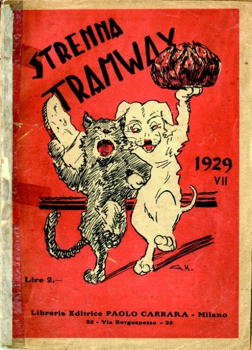 Panettone: Strenna Tramway 1929, copertina di Giovanni Manca