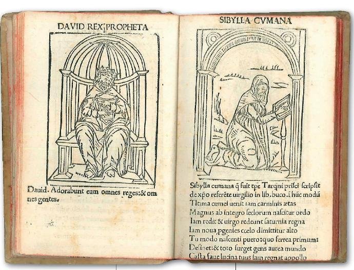 Filippo Barbieri, Opuscula, 1481: Il Re Profeta Davide e la Sybilla Cumana
