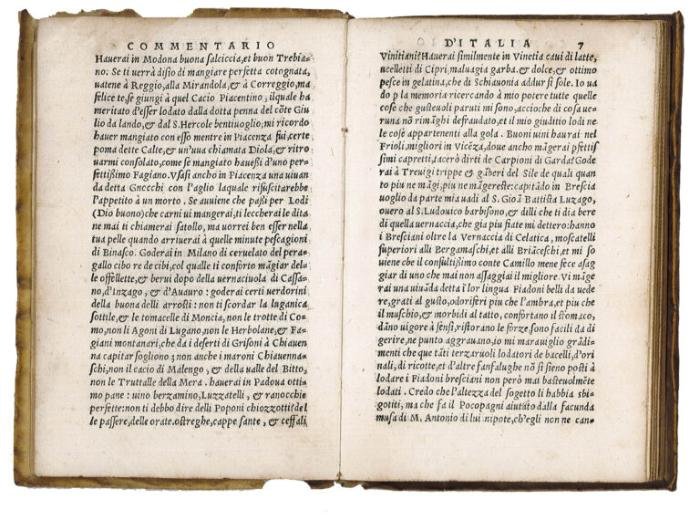 Ortensio Lando, Commentario, 1550. Carte 6v-7r.