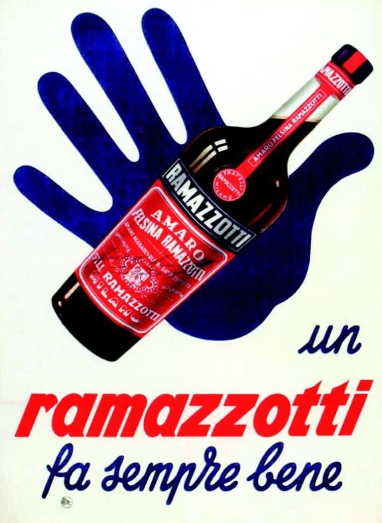 Araca: Immagine e slogan storici quelli dell’Amaro Ramazzotti, apparsi initerrottamente dal 1940 su manifesti, riviste, giornali oltre che spot televisivi