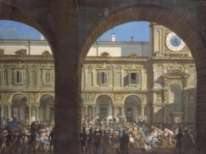 Leopoldo Armaroli, Giovanni Migliara. In piazza dei Tribunali (Mercanti) in Milano, il gen. Domenico Pino arringa i tumultuanti (20 aprile 1814).