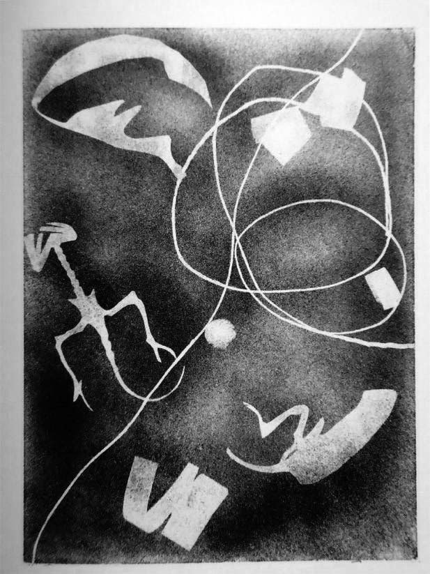 Anton Prinner, Squelette, papyrogravure, 1935, coll. Musée de l’Abbaye Sainte- Croix, Les Sables d’Olonne