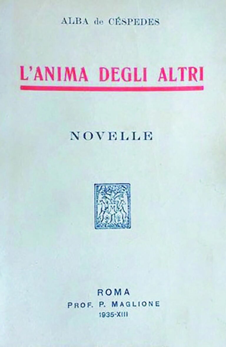 Alba de Céspedes, L'anima degli altri, Prof. P. Maglione, 1935