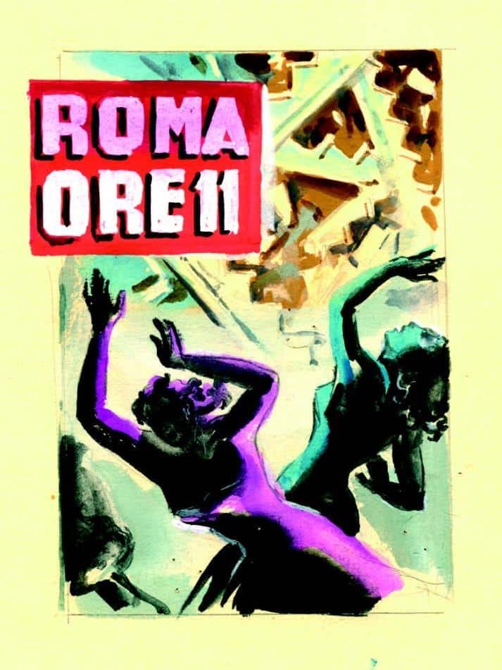 Angelo Cesselon, Schizzo preparatorio per Roma ore 11 (1952), di Giuseppe De Santis