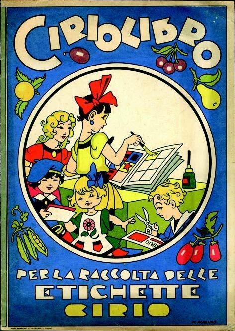 Antonio Rubino, copertina del Ciriolibro per la raccolta delle etichette, inizio anni Trenta