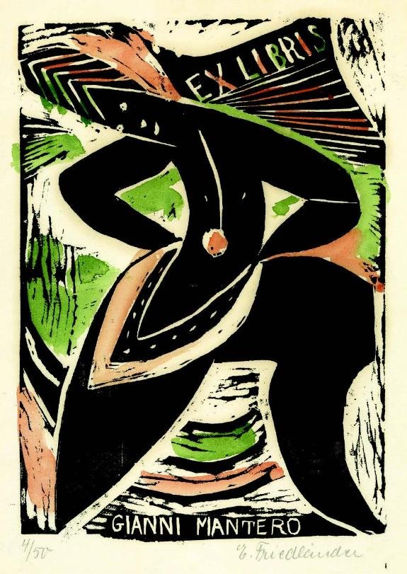 Erna Friedlander, Ex Libris per Gianni Mantero