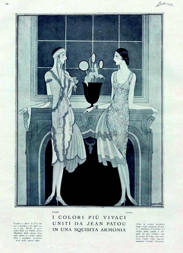 Mario Laboccetta, colori più vivaci uniti da Jean Patou in una squisita armonia, in “La Donna”, 1926
