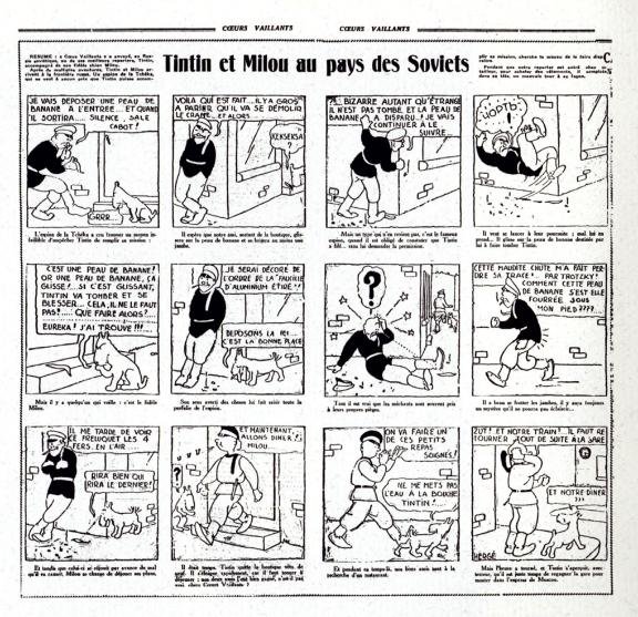 Tintin et Milou au pays des Soviets in “Coeurs vaillants”, 1930