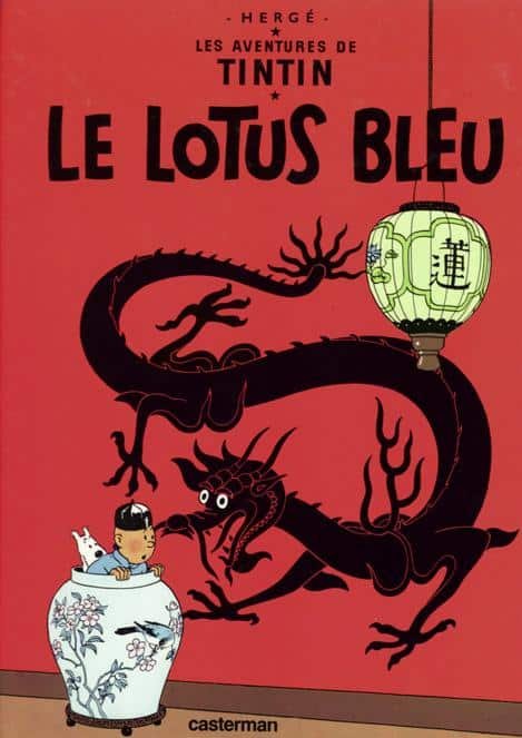 La copertina di Le Lotus Bleu, realizzata nel 1946